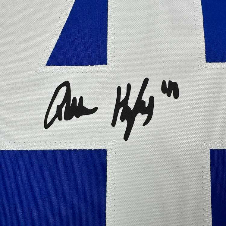 Facsimile Autographed Quinn Hughes Vancouver Blue Reprint Laser Auto Hockey Jersey Size Men's XL