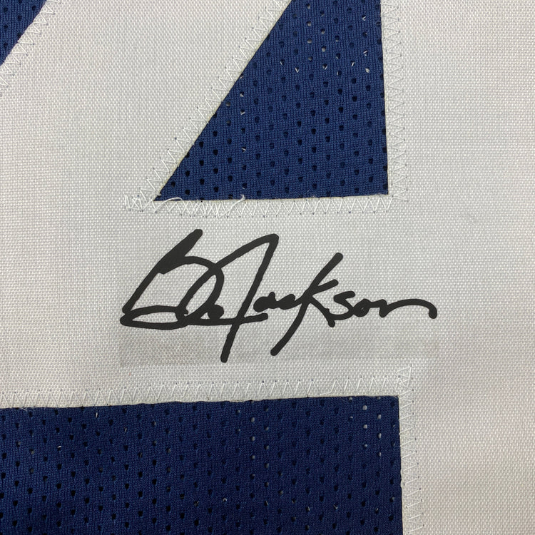 Facsimile Autographed Bo Jackson Auburn Blue Reprint Laser Auto College Football Jersey Size Men's XL