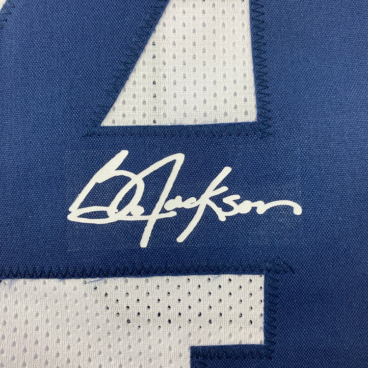 Facsimile Autographed Bo Jackson Auburn White Reprint Laser Auto College Football Jersey Size Men's XL