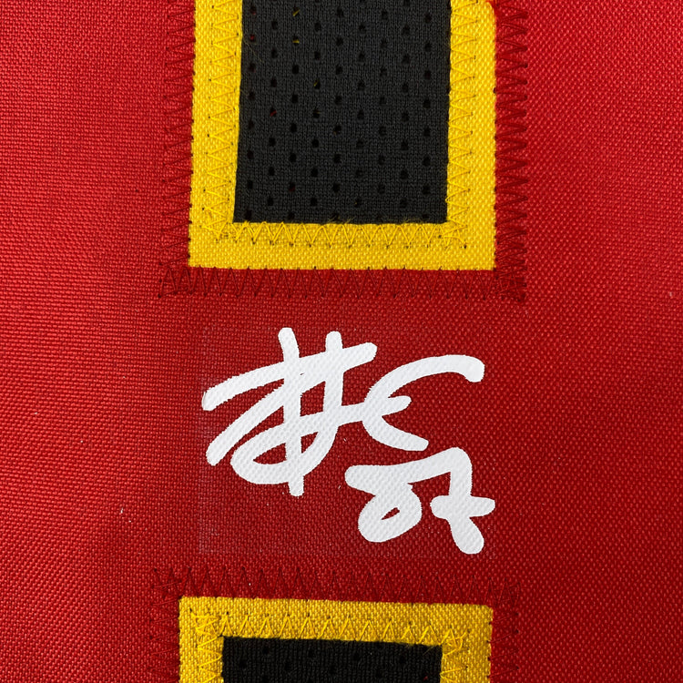 Facsimile Autographed Travis Kelce Kansas City Black Reprint Laser Auto Football Jersey Size Men's XL