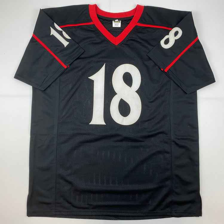 Facsimile Autographed Travis Kelce Cincinnati Black Reprint Laser Auto College Football Jersey Size Men's XL
