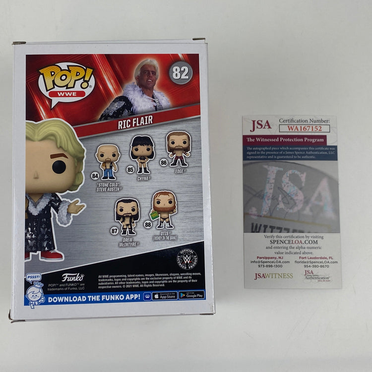 Autographed/Signed Ric Flair 16x #82 Funko Pop Diamond Collection WWE WWF Figurine JSA COA
