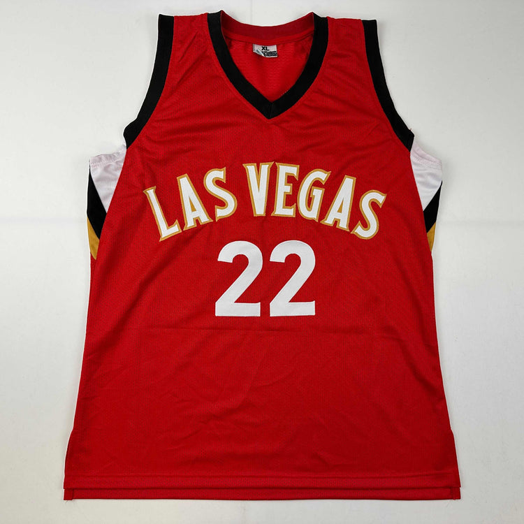 Facsimile Autographed A'ja Wilson Las Vegas Red Reprint Laser Auto Basketball Jersey Size Men's XL