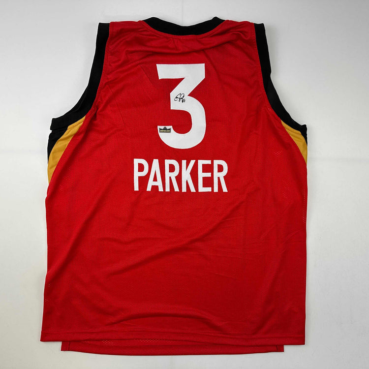 Facsimile Autographed Candace Parker Las Vegas Red Reprint Laser Auto Basketball Jersey Size Men's XL