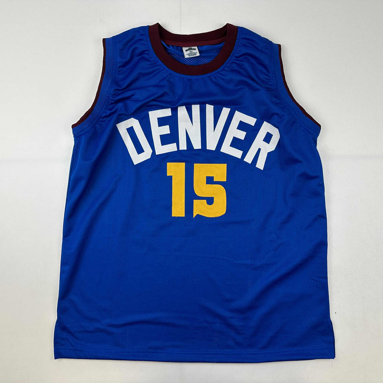 Facsimile Autographed Nikola Jokic Denver Royal Blue Reprint Laser Auto Basketball Jersey Size Men's XL