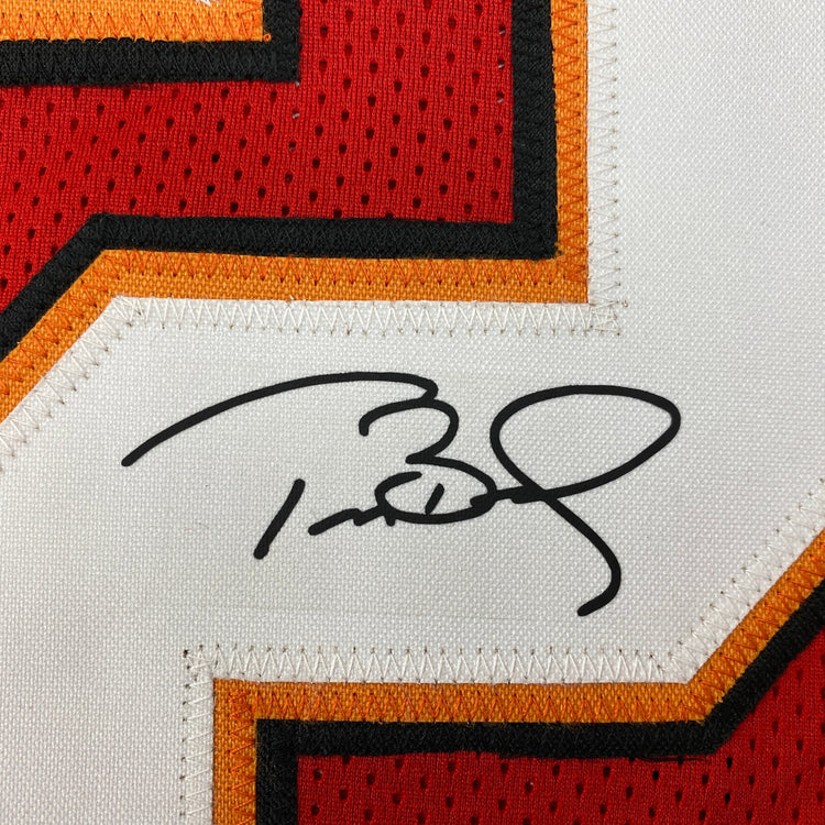 Facsimile Autographed Tom Brady Tampa Bay Red Reprint Laser Auto Football Jersey Size Men's XL