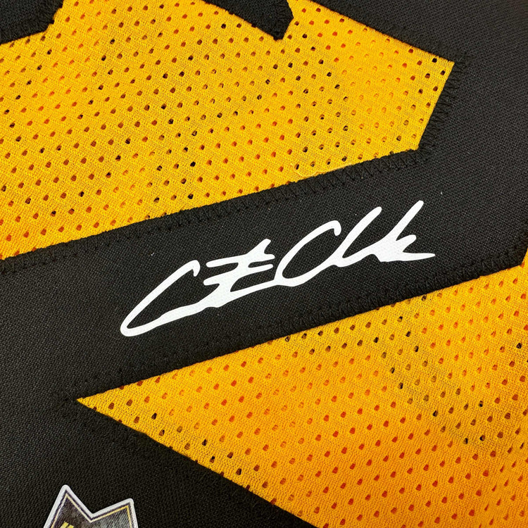 Facsimile Autographed Caitlin Clark Iowa Yellow Reprint Laser Auto College Basketball Jersey Size Men's XL