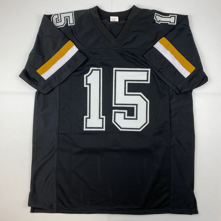 Facsimile Autographed Drew Brees Purdue Black Reprint Laser Auto College Football Jersey Size Men's XL