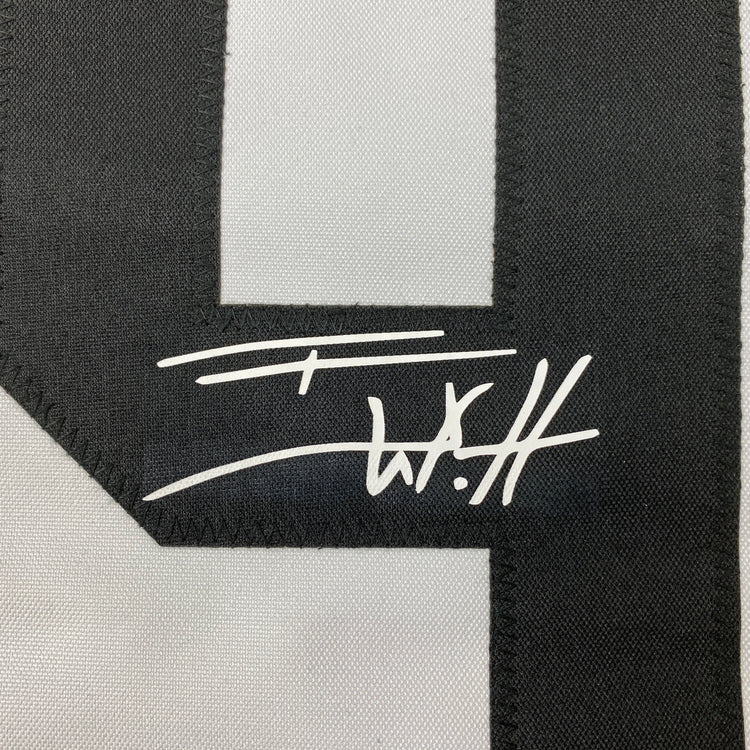 Facsimile Autographed T.J. TJ Watt Pittsburgh Bumble Bee Reprint Laser Auto Football Jersey Size Men's XL