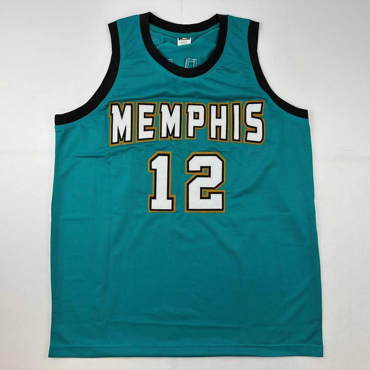 Facsimile Autographed Ja Morant Memphis Teal Retro Reprint Laser Auto Basketball Jersey Size Men's XL