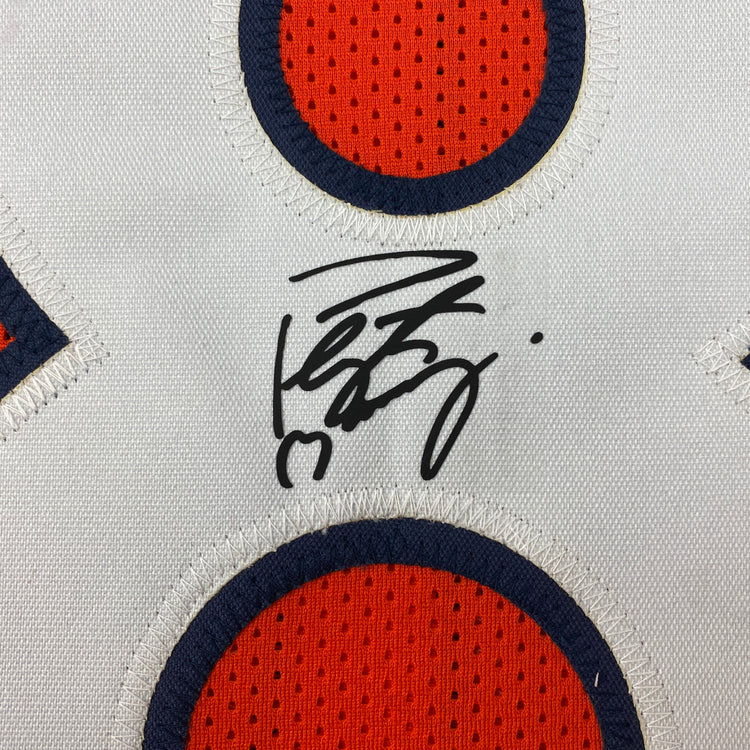 Facsimile Autographed Peyton Manning Denver Orange Reprint Laser Auto Football Jersey Size Men's XL