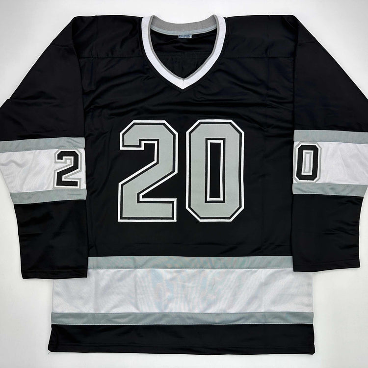 Autographed/Signed Luc Robitaille HOF 09 Los Angeles LA Black Hockey Jersey JSA COA