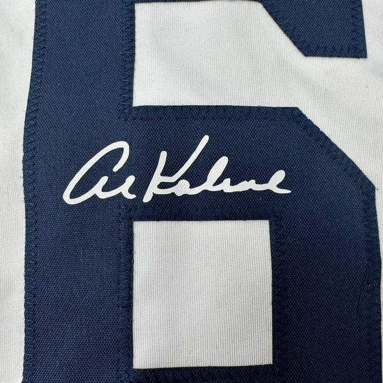 Facsimile Autographed Al Kaline Detroit White Reprint Laser Auto Baseball Jersey Size Men's XL