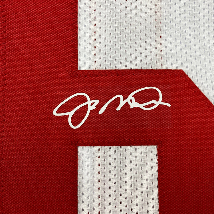Facsimile Autographed Joe Montana San Francisco White Reprint Laser Auto Football Jersey Size Men's XL