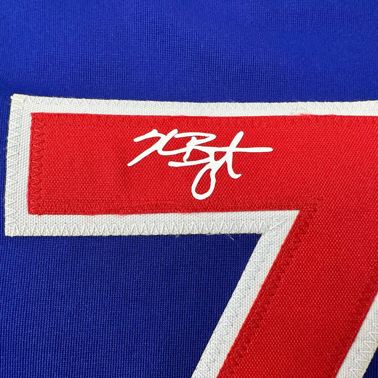 Facsimile Autographed Kris Bryant Chicago Blue Reprint Laser Auto Baseball Jersey Size Men's XL