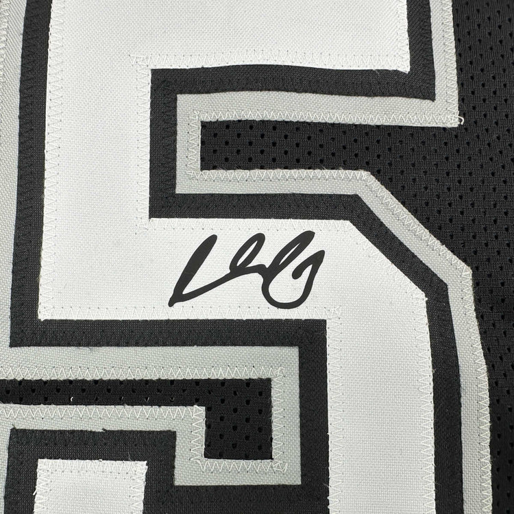 Facsimile Autographed Stephon Castle San Antonio Black Reprint Laser Auto Basketball Jersey Size Men's XL