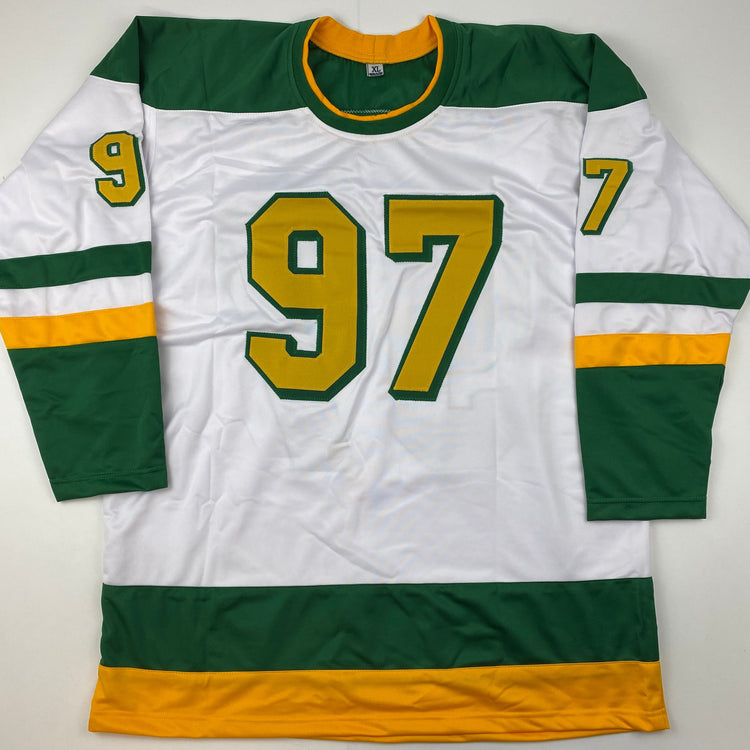 Autographed/Signed Kirill Kaprizov Minnesota White Retro Hockey Jersey Beckett BAS COA