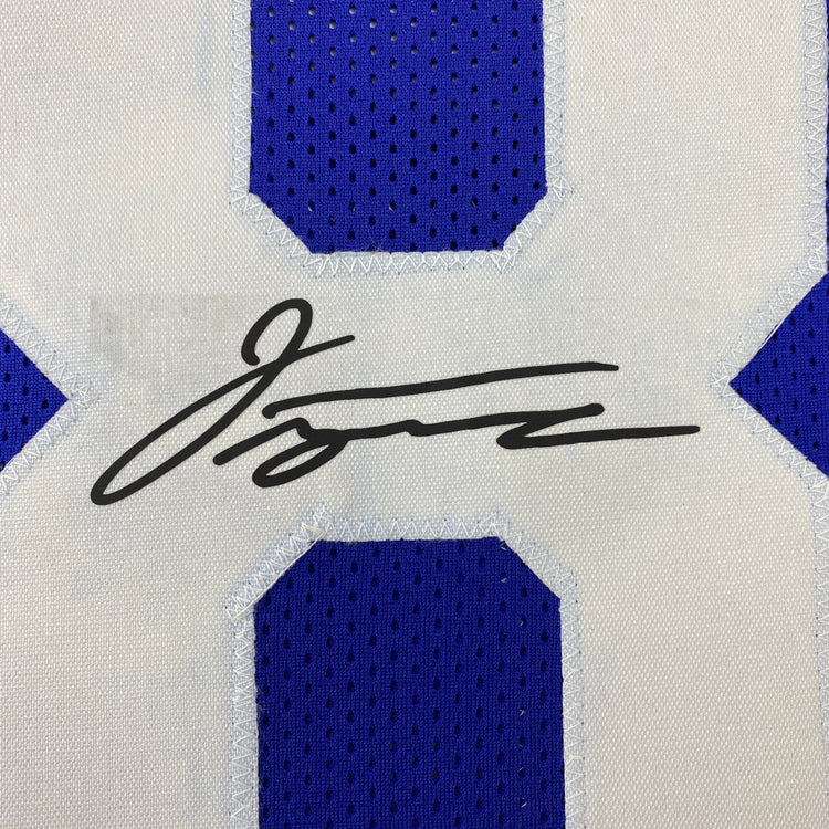 Facsimile Autographed Jonathan Taylor Indianapolis Blue Reprint Laser Auto Football Jersey Size Men's XL