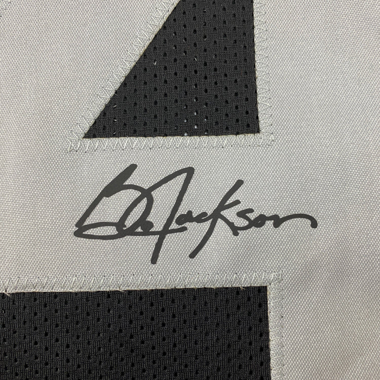 Facsimile Autographed Bo Jackson Oakland Las Vegas Black Reprint Laser Auto Football Jersey Size Men's XL