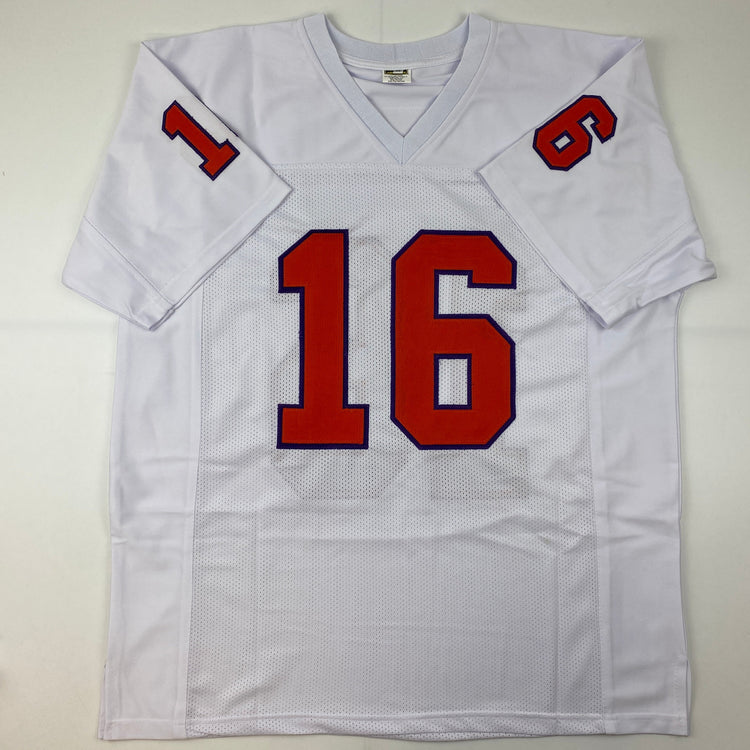 Facsimile Autographed Trevor Lawrence Clemson White Reprint Laser Auto College Football Jersey Size Men's XL