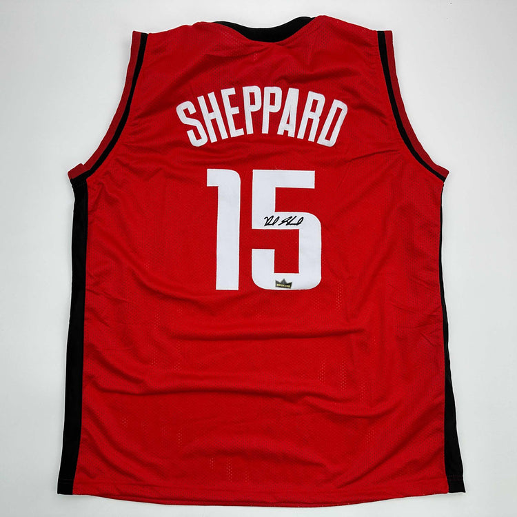 Facsimile Autographed Reed Sheppard Houston Red Reprint Laser Auto Basketball Jersey Size Men's XL