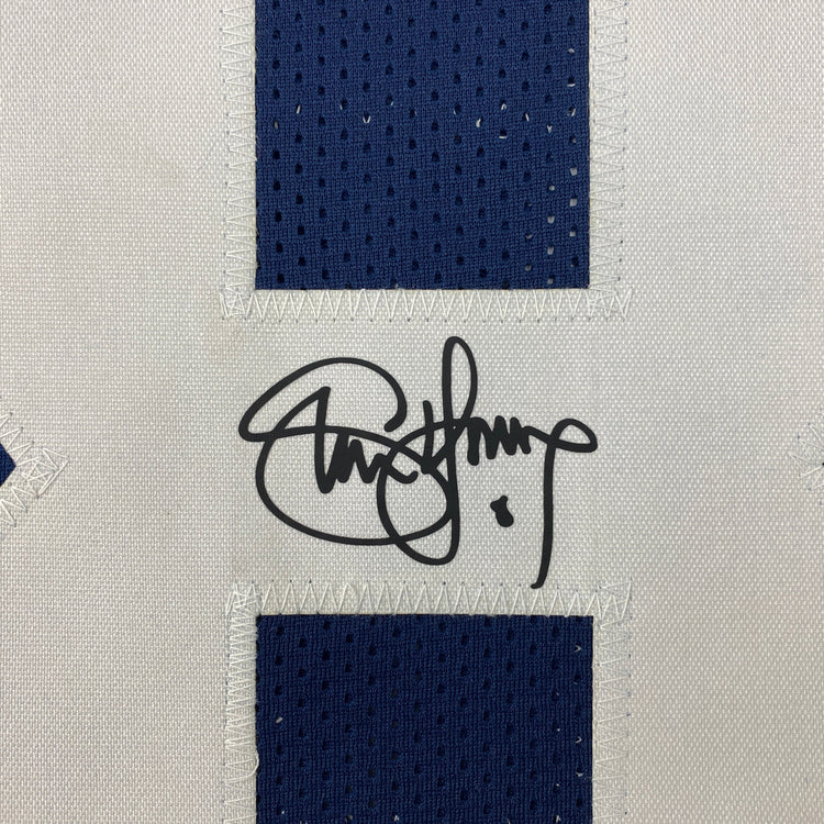 Facsimile Autographed Steve Young BYU Blue Reprint Laser Auto College Football Jersey Size Men's XL