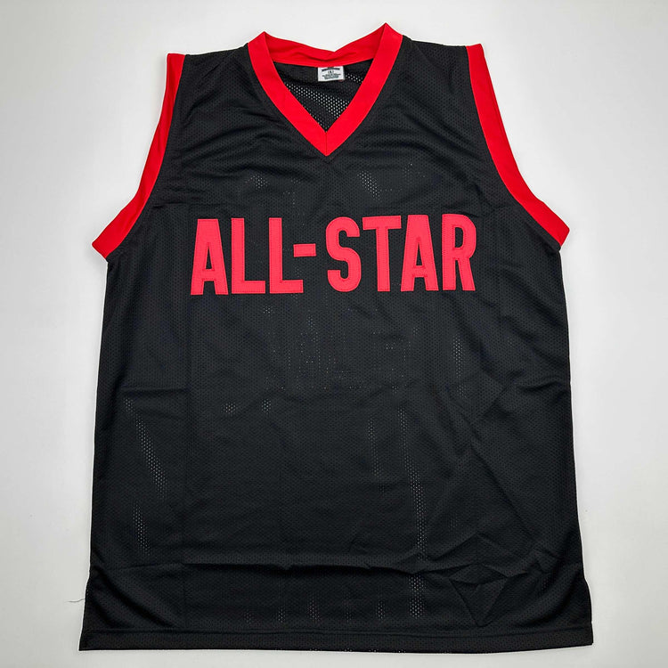 Facsimile Autographed Caitlin Clark 2024 1st All-Star Game Black Reprint Laser Auto Basketball Jersey Size Men's XL