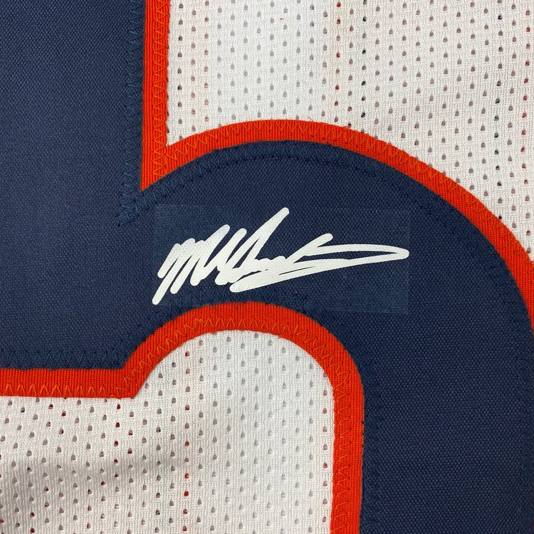 Facsimile Autographed Mike Singletary Chicago White Reprint Laser Auto Football Jersey Size Men's XL