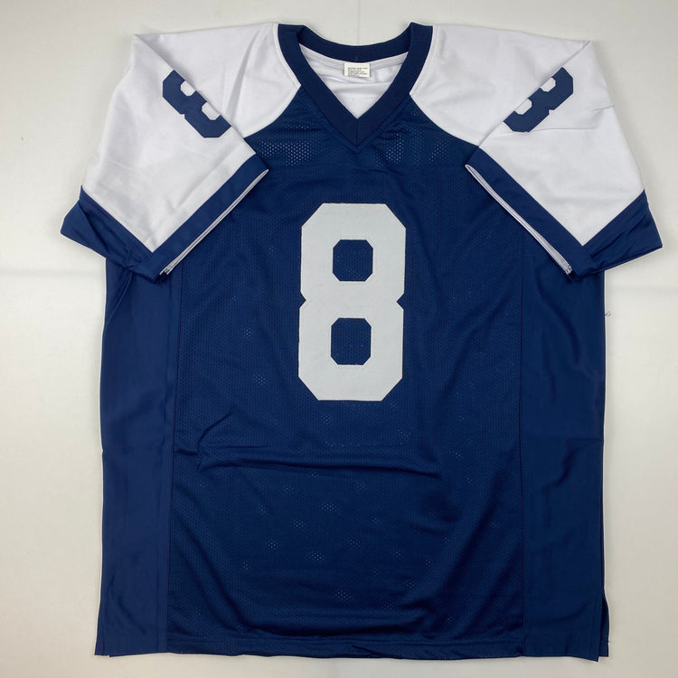 Facsimile Autographed Troy Aikman Dallas Thanksgiving Day Reprint Laser Auto Football Jersey Size Men's XL