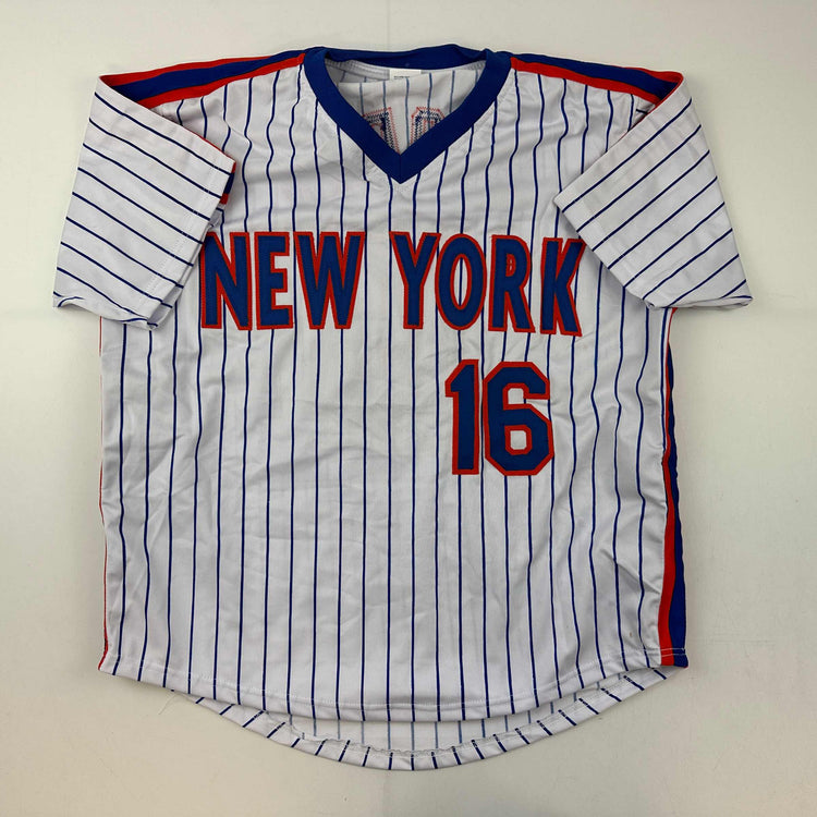 Facsimile Autographed Dwight Doc Gooden New York Pinstripe Reprint Laser Auto Baseball Jersey Size Men's XL