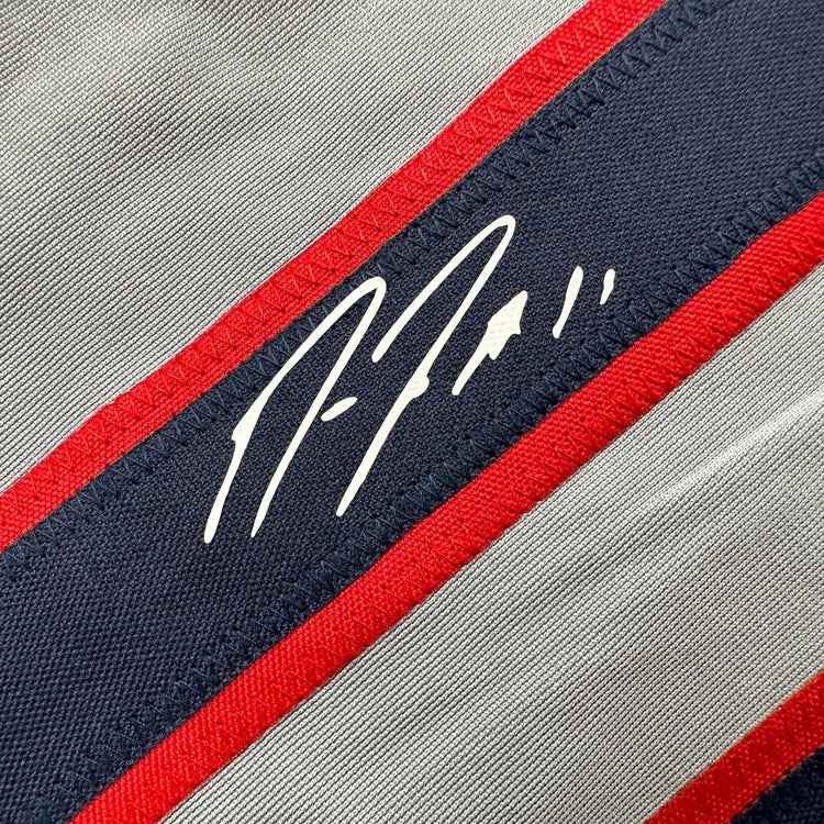 Facsimile Autographed Jose Ramirez Cleveland Grey Reprint Laser Auto Baseball Jersey Size Men's XL