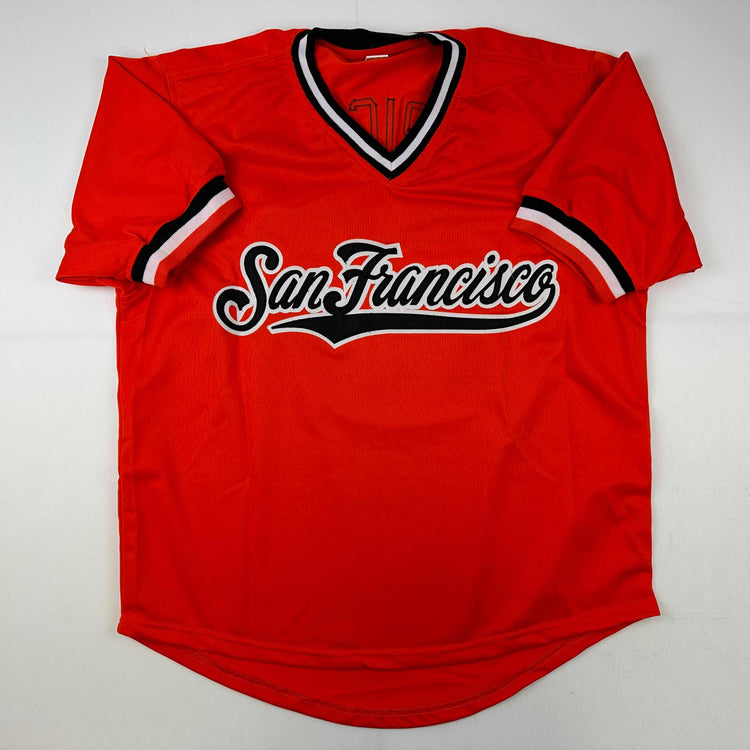 Facsimile Autographed Juan Marichal San Francisco Orange Reprint Laser Auto Baseball Jersey Size Men's XL