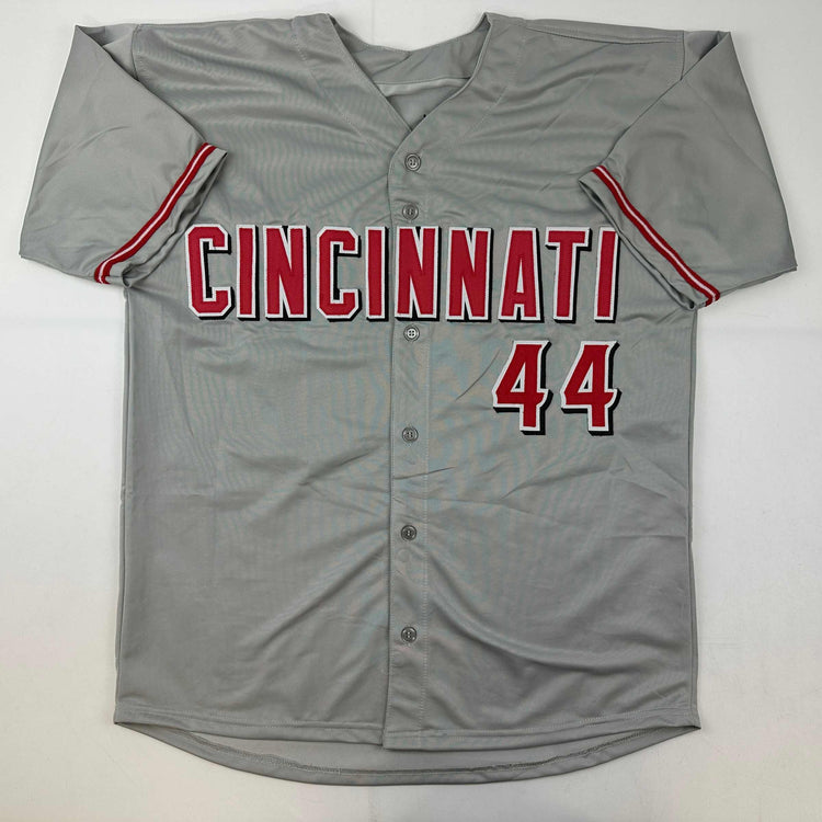 Autographed/Signed Elly De La Cruz Cincinnati Grey Baseball Jersey Beckett BAS COA