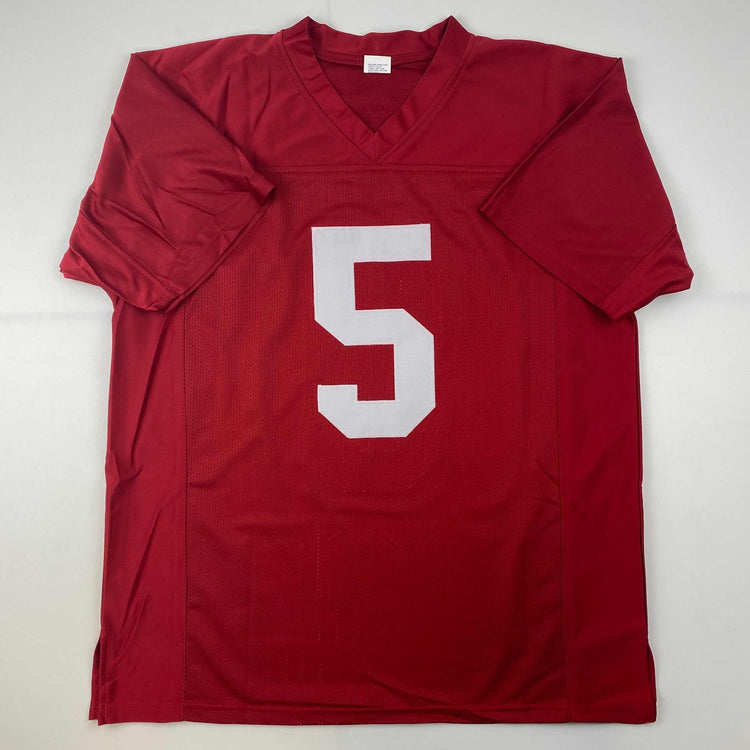 Facsimile Autographed Christian McCaffrey Stanford Red Reprint Laser Auto College Football Jersey Size Men's XL