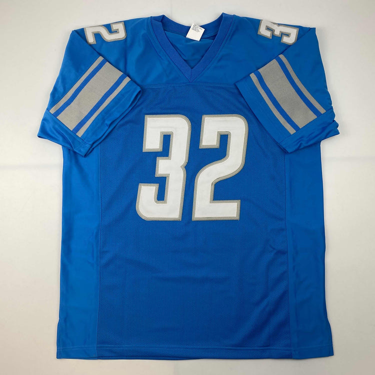 Facsimile Autographed D'Andre Swift Detroit Blue Reprint Laser Auto Football Jersey Size Men's XL