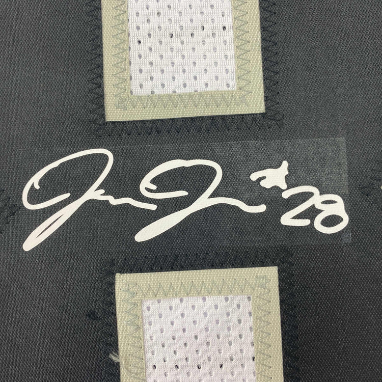Facsimile Autographed Josh Jacobs Oakland Las Vegas White Reprint Laser Auto Football Jersey Size Men's XL