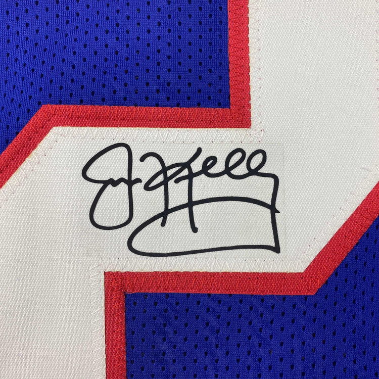 Facsimile Autographed Jim Kelly Buffalo Blue Reprint Laser Auto Football Jersey Size Men's XL