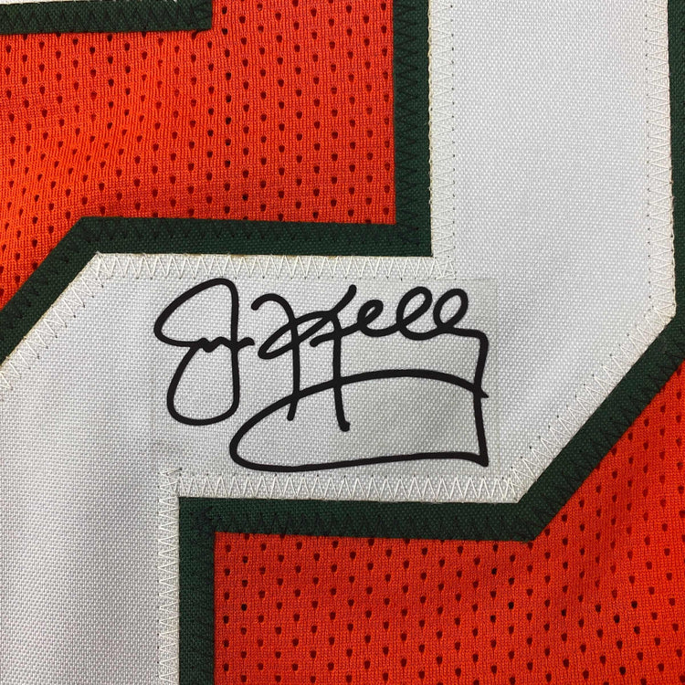 Facsimile Autographed Jim Kelly Miami Orange Reprint Laser Auto College Football Jersey Size Men's XL