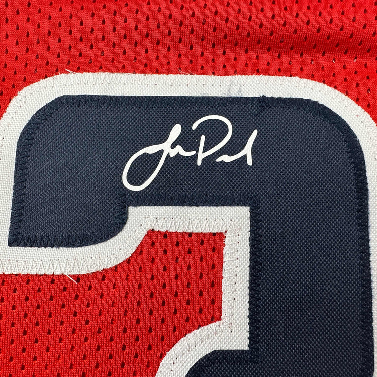 Facsimile Autographed Jordan Poole Washington Red Reprint Laser Auto Basketball Jersey Size Men's XL