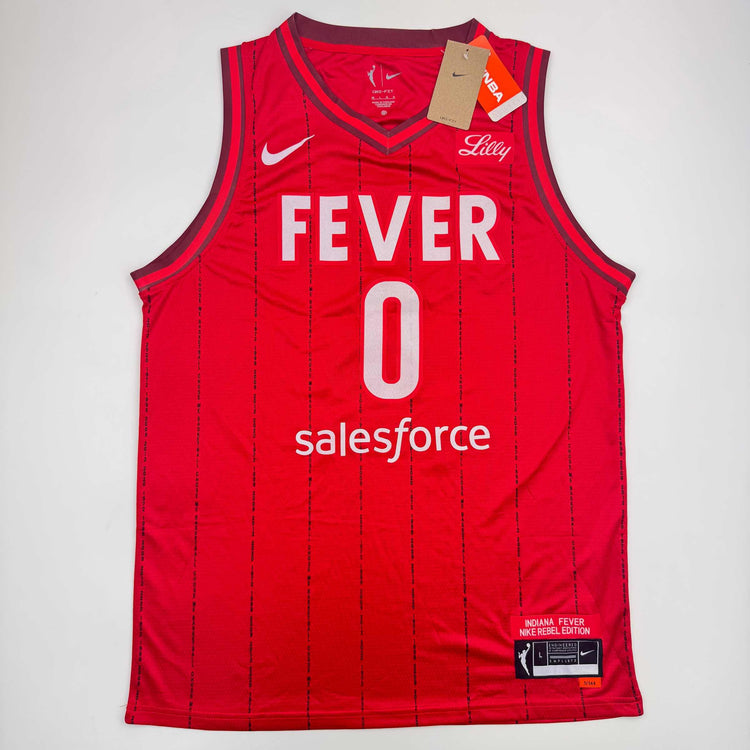 Autographed/Signed Kelsey Mitchell Indiana Red Basketball Jersey PSA COA