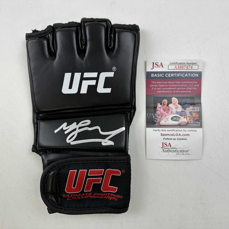 Autographed/Signed Michael Bisping UFC MMA Black Fighting Glove JSA COA Auto