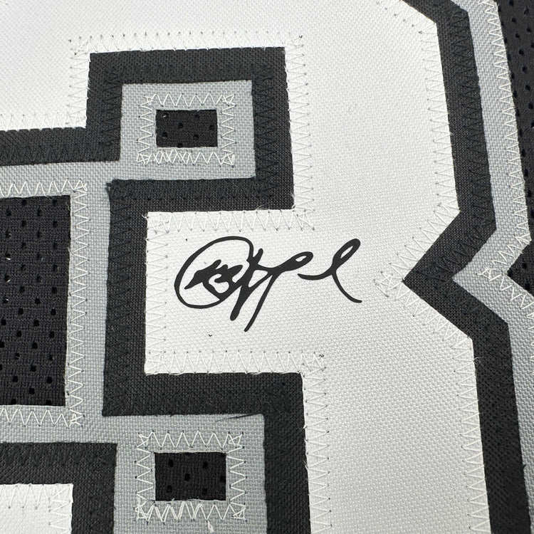 Facsimile Autographed Chris Paul San Antonio Black Reprint Laser Auto Basketball Jersey Size Men's XL