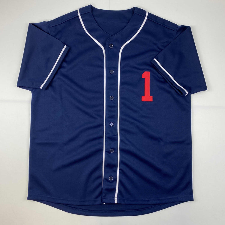 Autographed/Signed Ozzie Albies Atlanta Blue Baseball Jersey JSA COA