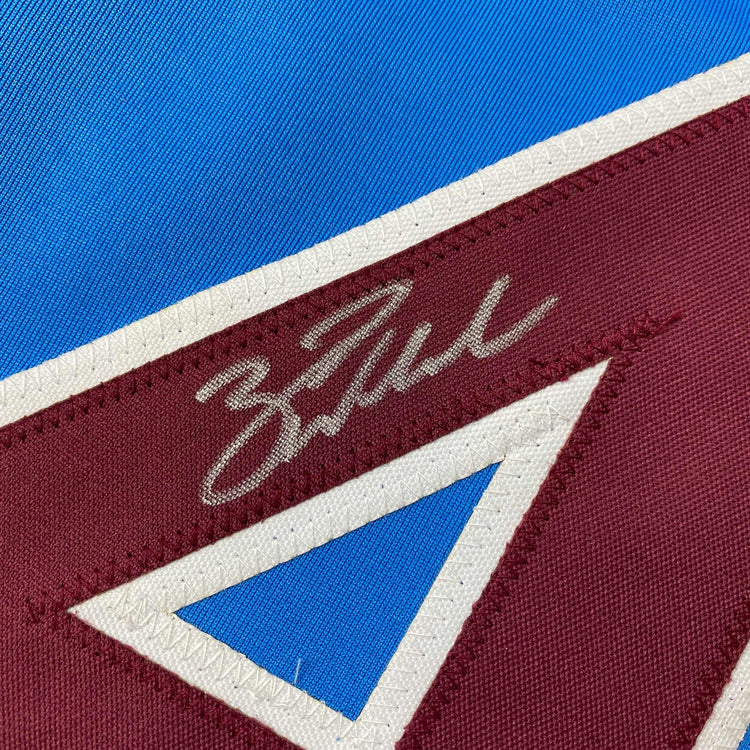 Autographed/Signed Zack Wheeler Philadelphia Blue Retro Baseball Jersey PSA/DNA COA