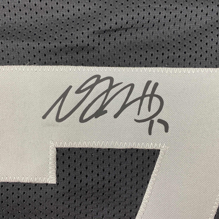 Facsimile Autographed Davante Adams Oakland Las Vegas Black Reprint Laser Auto Football Jersey Size Men's XL