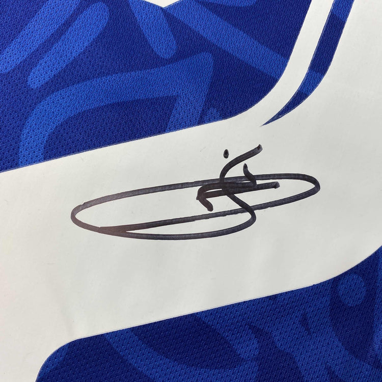 Autographed/Signed Vini Vinicius Jr. Real Madrid Blue Soccer Jersey Beckett BAS COA