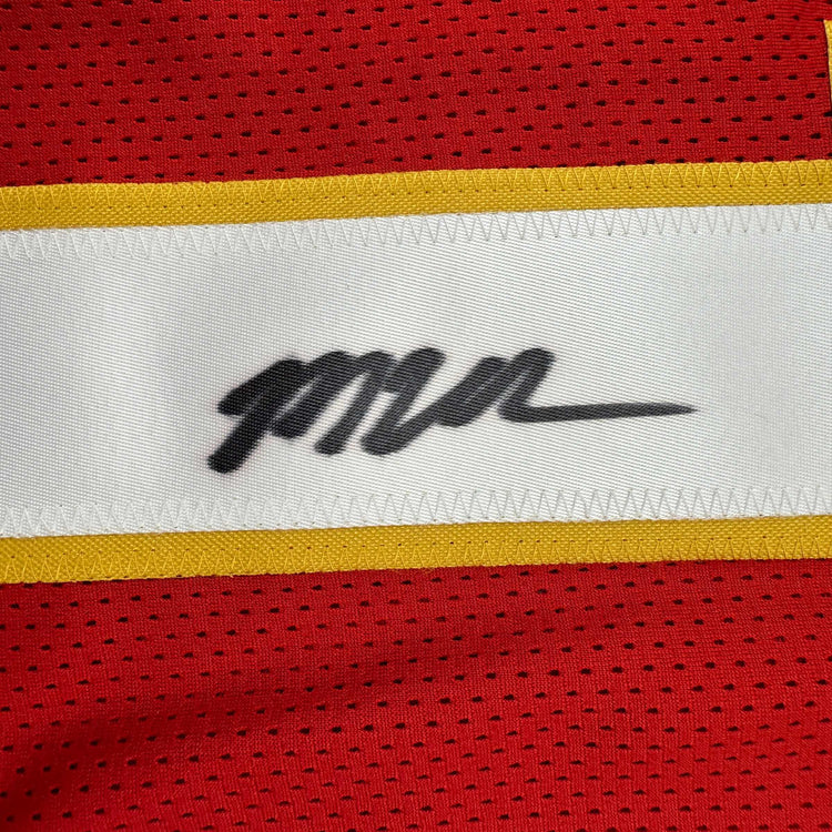 Autographed/Signed Marquez Valdes-Scantling Kansas City Red Football Jersey JSA COA