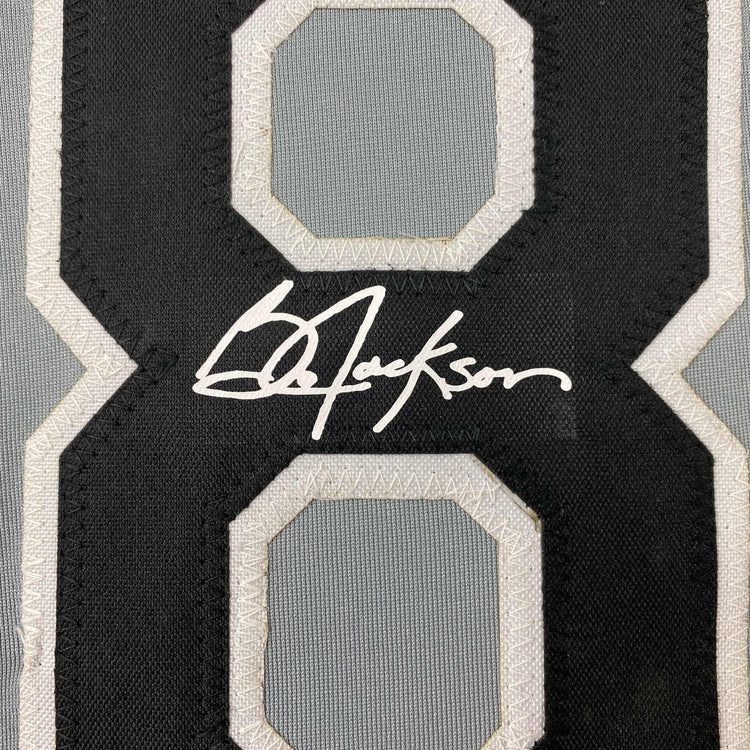 Facsimile Autographed Bo Jackson Chicago Grey Reprint Laser Auto Baseball Jersey Size Men's XL