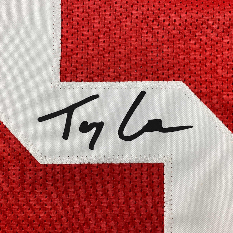 Facsimile Autographed Trey Lance San Francisco Red Reprint Laser Auto Football Jersey Size Men's XL