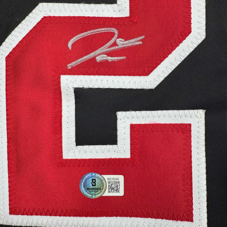 Autographed/Signed James Wood Washington Black Baseball Jersey Beckett BAS COA